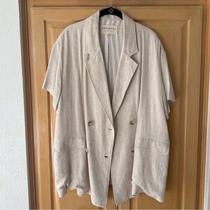 Promesa linen blend button top